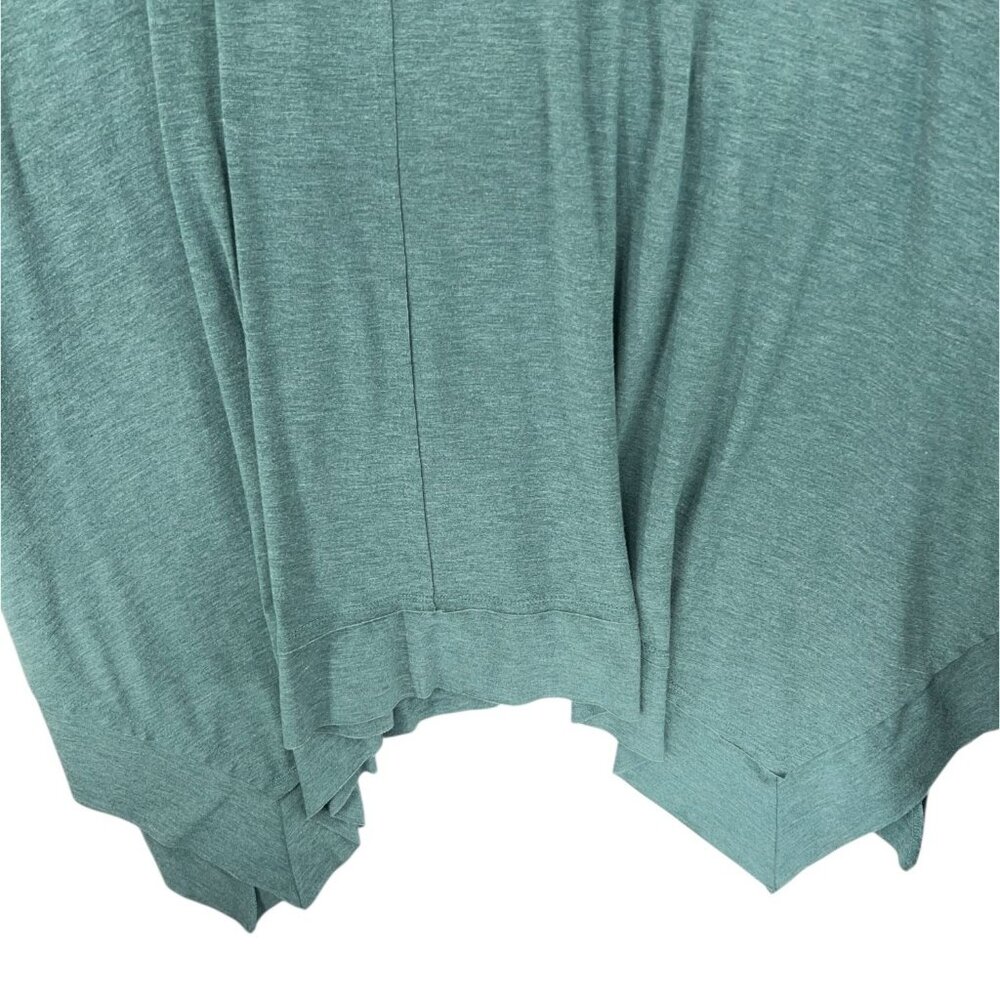LoGo Lounge Lori Goldstein Dress Handkerchief Hem Teal Blue Lg Short Sleeve - Picture 11 of 16